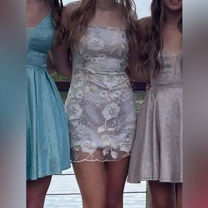 Gray Homecoming Dress